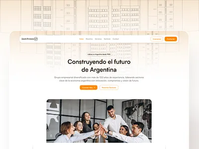 Grupo-Petersen Website Redesign Concept 2025 argentina branding clean design figma illustration logo minimal ui web website