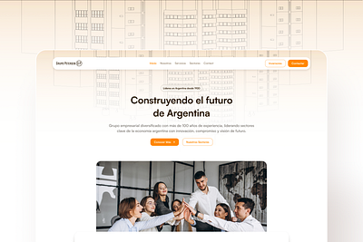 Grupo-Petersen Website Redesign Concept 2025 argentina branding clean design figma illustration logo minimal ui web website