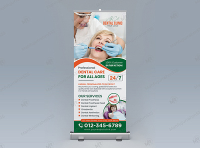 Dental Clinic Roll-up Banner Design dental clinic