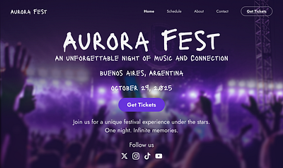 DailyUi 003 - Landing Page dailyui design festival graphic design ui