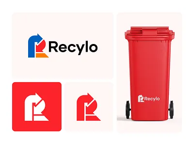 Logo Design For RecyleBin Company bin logo branding creative logo design graphic design illustration logo logo bin logo design minimal logo modern logo recyle recyle logo skip logo ui