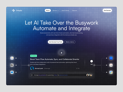 Orbyto - AI Website Design ai her ai hero ai landing page ai web design ai website artificial intelligence artificial intelligence website creative website design hero hero section landing page modern website saas hero tech landing page tech website technology website ui ux web design