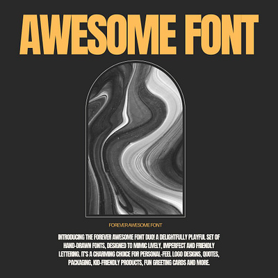 Forever Awesome Font Duo bold childrens fun imperfect kids marker rough script wonky