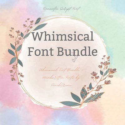 Whimsical Font Bundle by PeachCreme calligraphy font cursive font elegant handwritten font elegant script font feminine font handwriting font modern script font romantic script font script font