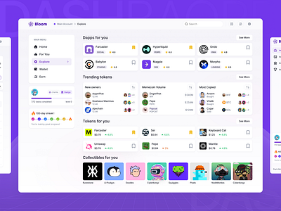 NFT Dashboard Design app design crypto app cryptocurrency dashboard dashboard design design hr rumen mobile app nft nft app nft app design nft design product product design trading trading app trading dashboard ui ux