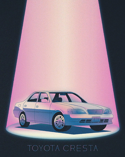 Toyota Cresta Illustration 90sanime adobe illustrator artwork car illustration design graphic design gto illustrated illustration illustrator lettering poster poster design poster illustration retro typeface vector vector illustration