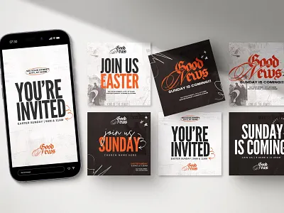 Social Invites branding church socials digital design easter graphics event design graphic design marketing design social media graphics