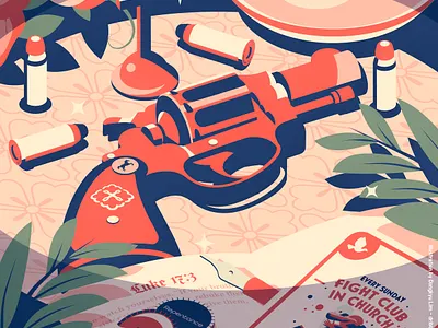 Repentance, Forgiveness - from Sunday Sermon christian forgiveness church illustration isometric isometric illustration love penitence revolver warm colors