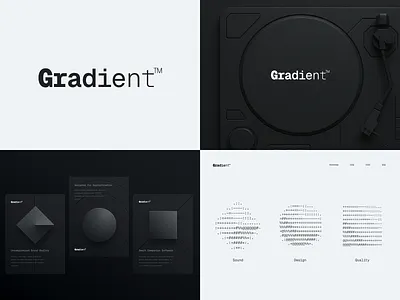 Gradient Music Tech Branding Concept ascii blockchain branding device dj gradient hardware icon identity lepisov lettering logo music saas tech turntable web3