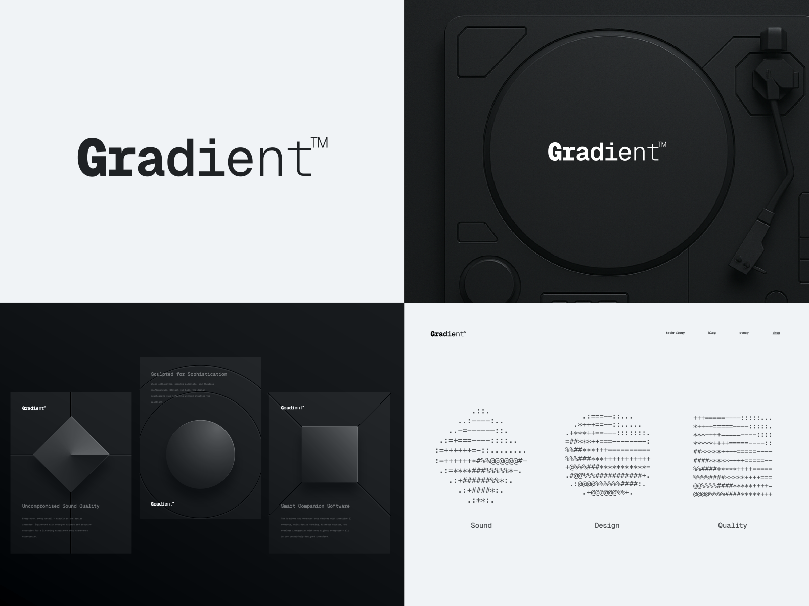 Example of Gradient Music Tech Branding Concept