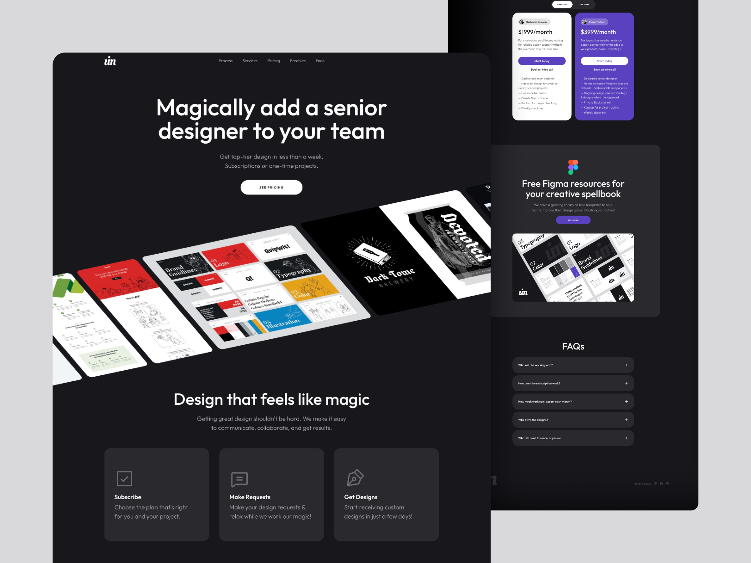 UI Magic - Landing Page 🪄 animation branding design framer landing page logo portfolio web web design