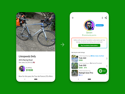 Sprocket Android Subscribed Profile Detail Passive Upsell advertising android animation bicicleta bicycle bike branding circle cycle ios pfp profile ring simple sprocket status subscription ui upsell ux