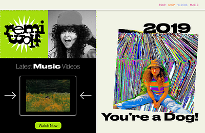 Remi Wolf's Website Redesign animation branding colors daily ui musician redesign remi wolf visual design website website design