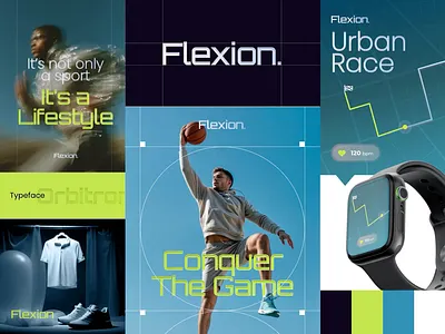 Flexion Sport App Brand Concept agency animation application branding business community company design graphic design guideline health identity logo motion platform sport tracker ui vector