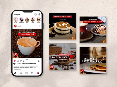 Diseño de Redes Sociales | Cafetería y Pastelería Marriet banner diseño de redes sociales graphic design redes sociales social media design