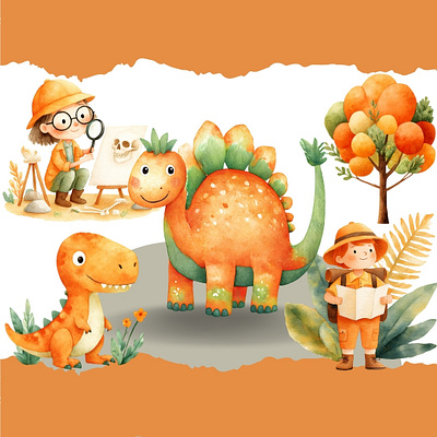 Watercolor Dinosaur Birthday birthdaytheme