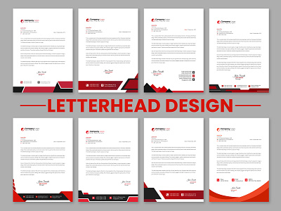 Corporate Letterhead Template Design business letterhead corporate letterhead design graphic design letterhead letterhead design letterhead template red letterhead