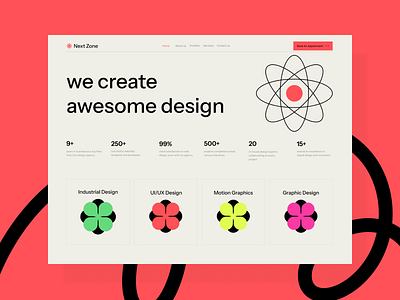 Agency Hero section Design agency hero section agency ui agency website modern agency modern ui ui design
