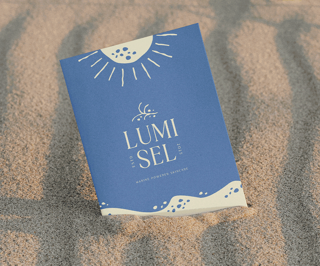Lumisel Beauty + Skincare advertising beach brand identity branding design graphic design illustration layout design logo marine minimalist ocean packaging print print design skincare social media ui vector web