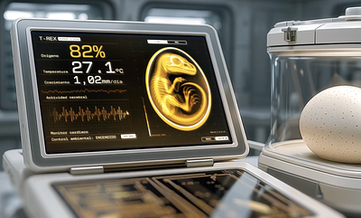 Jurassic Incubator FUI 3d ui