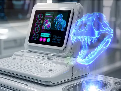 Jurassic DNA Monitor FUI 3d fui ui