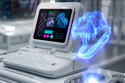 Jurassic DNA Monitor FUI 3d fui ui