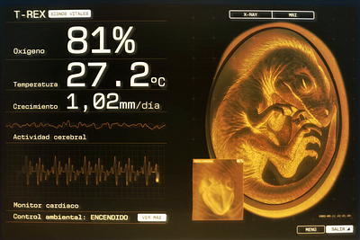 Jurassic Incubator Monitor FUI animation motion graphics ui