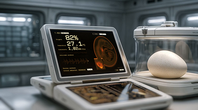 Jurassic Incubator Monitor FUI 3d animation c4d ui