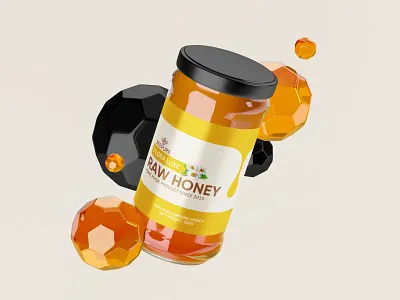 Flora Luxe Raw Honey Label Design handmade honey jahidjij