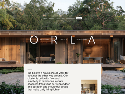 ORLA - Real Estate Landing Page agency clean company profile design home homepage house landing page landing page design minimalist property property design real estate real estate agency ui ux web website website design
