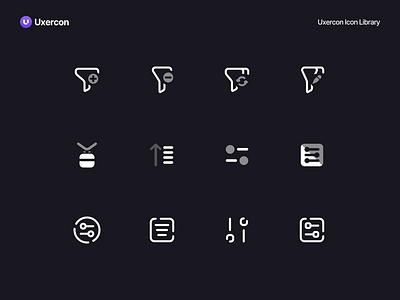 Filter & Sort - Uxercon Icon Library animation design figma filter filterandsort filtercomponent icon icon design icon pack line icon logo sort sort icon sort ux sortcomponent technology ui uiux ux uxercon