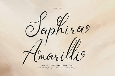 Saphira Amarilli | Beauty Handwritten Font classic