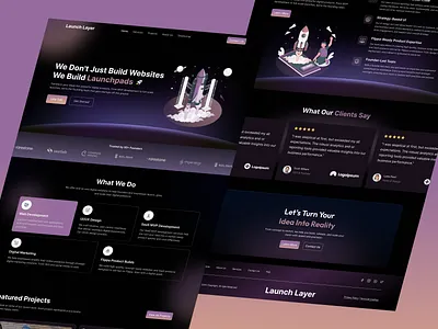 🚀 Launch Layer – Agency Website Design landing page launchlayer modern design ui ux website