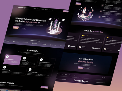 🚀 Launch Layer – Agency Website Design landing page launchlayer modern design ui ux website