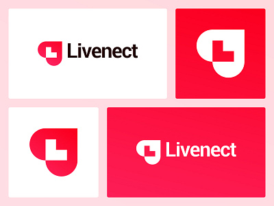 Love, Heart, Red Gradients, Love + Letter L Icon, Negative Space affection bold logo branding dating design gradients logo heart l letter heart logo l logo letter l lettermark logo logo logo designer love lovely minimalist logo modern logo monogram logo negative space logo valentines