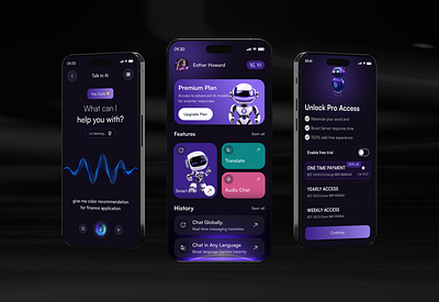 AI Artificial Intelligence Voice Command Mobile App ai ai app ai voice app application artificial intelligence chat gpt company design ios machine learning mobile mobile app mobile application productivityapp tech technology ui ux uxdesign