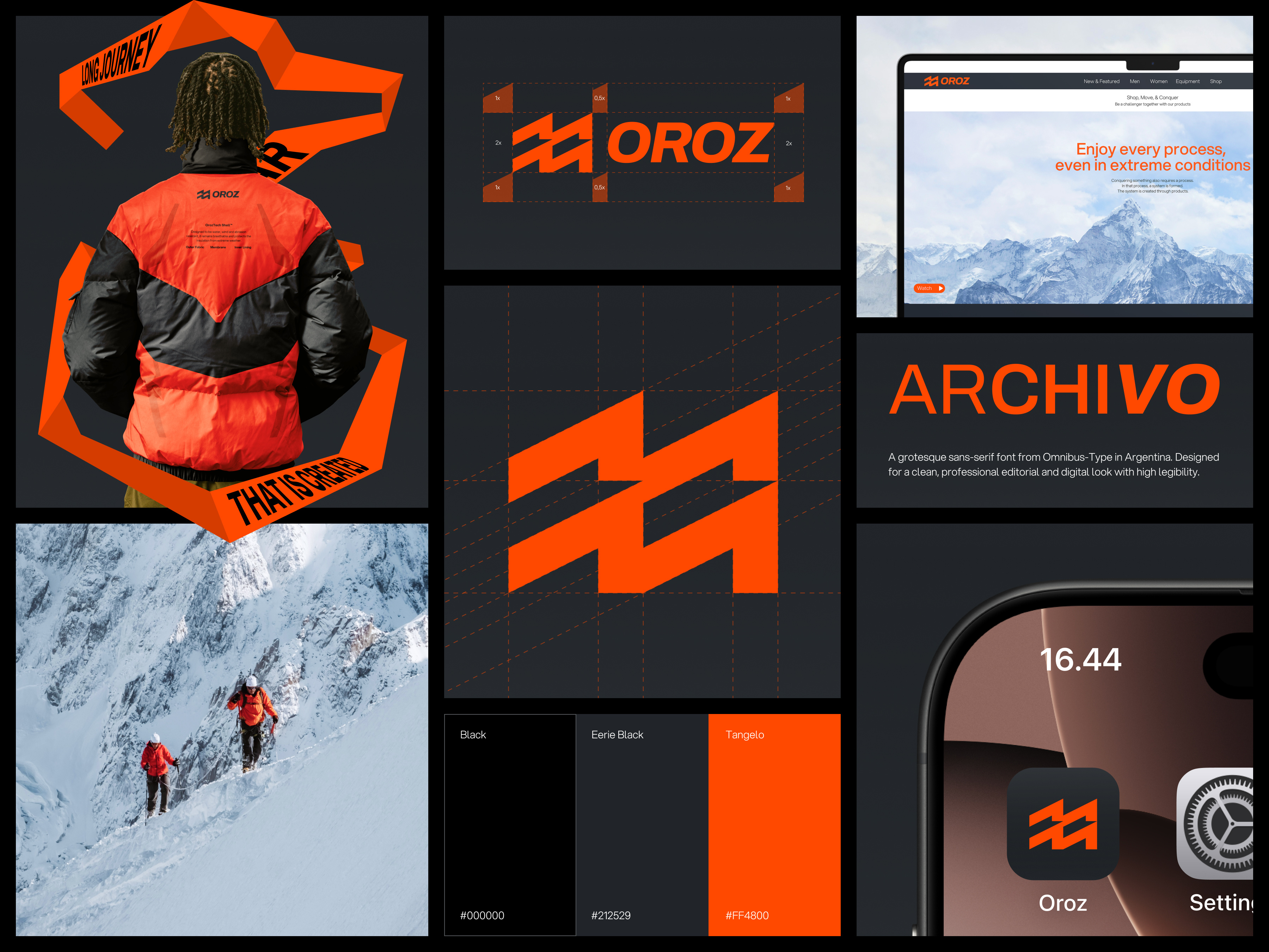 OROZ - Outdoor Gear Visual Identity branding design graphic design logo typography visual identity