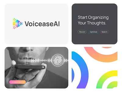 AI Logo, Software, Voice Recorder, Optimise, Productivity Tool ai assistant ai logo ai powerd brand creator branding colorful ecommerce efficiency gradient growth icon intelligence logo logo modern logo maker productivity recorder app software sound tech logo wave