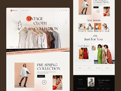 E-commerce Fashion Website UI Design. cloth cloth store clothing clothing website cool design dress ecommece ecommerce main page ecommerce website fashion design fashion website fasion figma design landing page online store tazrin uiux uiux deisign