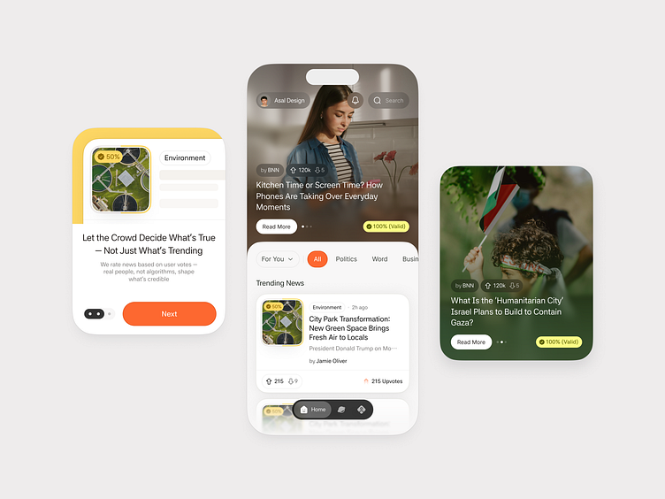 Article/News Mobile App by Asal Design for Kretya Studio on Dribbble