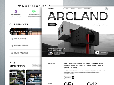 Arcland-Real Estate Landing Page airbnb apartment architechture building home building home living hotel hotel booking house house rental interior design landing page property property website real estate real estate agency real estate landing page residence skyscanner villa