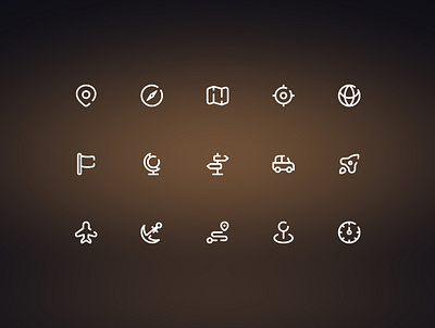 Clean Broken Navigation Icons by Iconstica icon design icon library icon pack icon set iconography icons