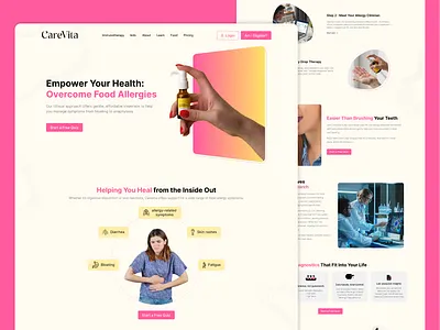 CareVita – Allergy Care Platform for a Healthier Tomorrow branding ui user interface web design website