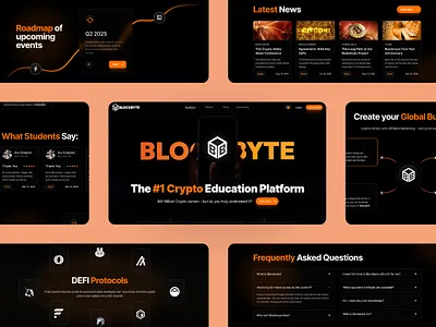 Blockbyte Crypto Academy crypto cryptocurrency design interface ui ux