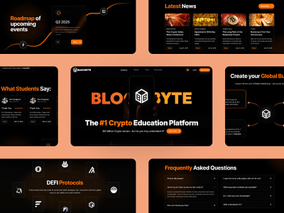 Blockbyte Crypto Academy crypto cryptocurrency design interface ui ux