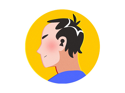 Profile picture boy branding character character design design face hair illustration logo man minimalistic people person profile simple vector