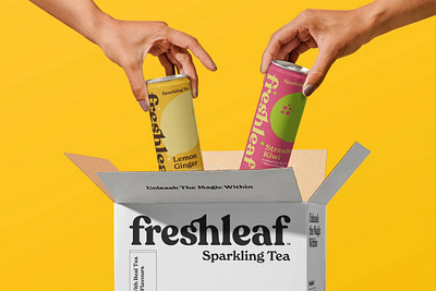 Freshleaf - Branding & Packaging box design branding can design graphic design label design pacakging design social media post