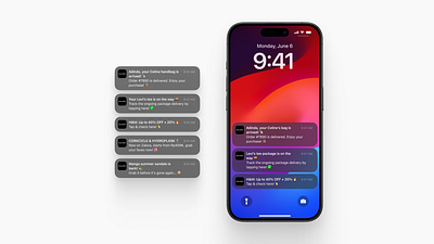 Zalora - push notifications alert design ios push notifications ux ux writing