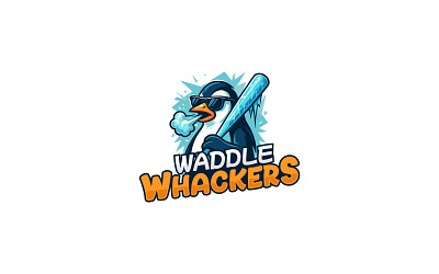 Waddle Whackers Mascot Logo Design baseball cartoon esports graphic design illustration logo logo design mascot sports