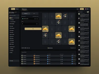 Casino | Mines Game 2d game casino casino game casual game crypto crypto game dark interface gambling game game art game design game interface game ui gaming gui mines online casino product design ui web3